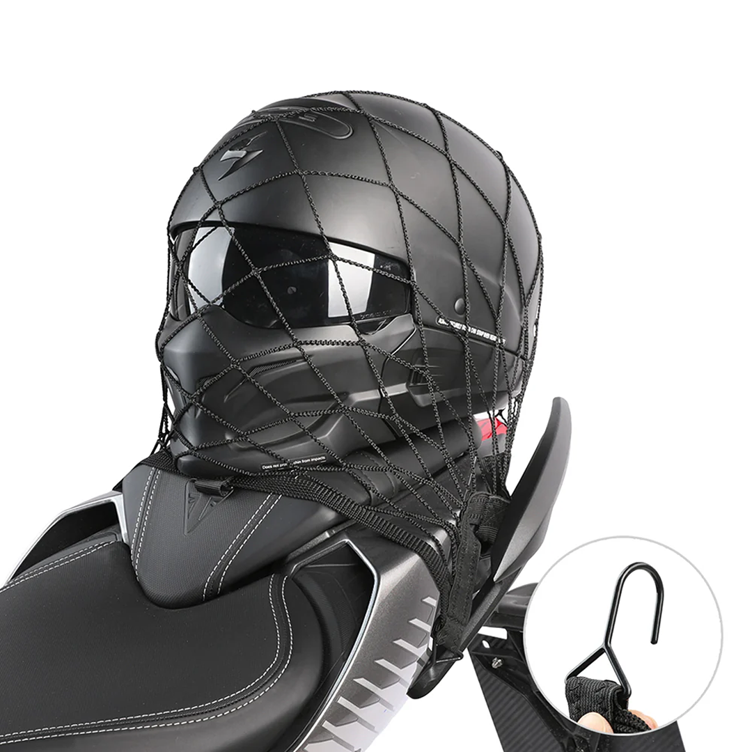 Rhinowalk MTR003A Motorcycle Helmet Holder Net Metal Hook - Jaring Helm Motor - Black