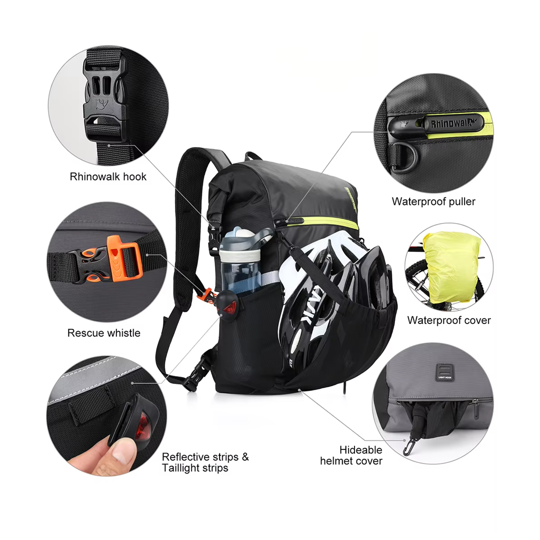Rhinowalk X20601 Bike 24L Pannier Bag and Backpack - Tas Sepeda