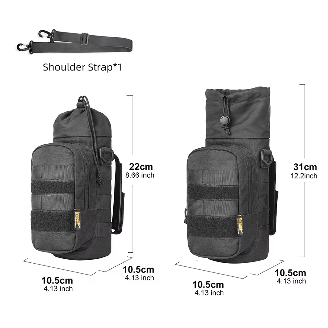 Rhinowalk MJX2006 Bottle Pack Holder 1.5L - Tas Botol Sepeda Motor - BLACK