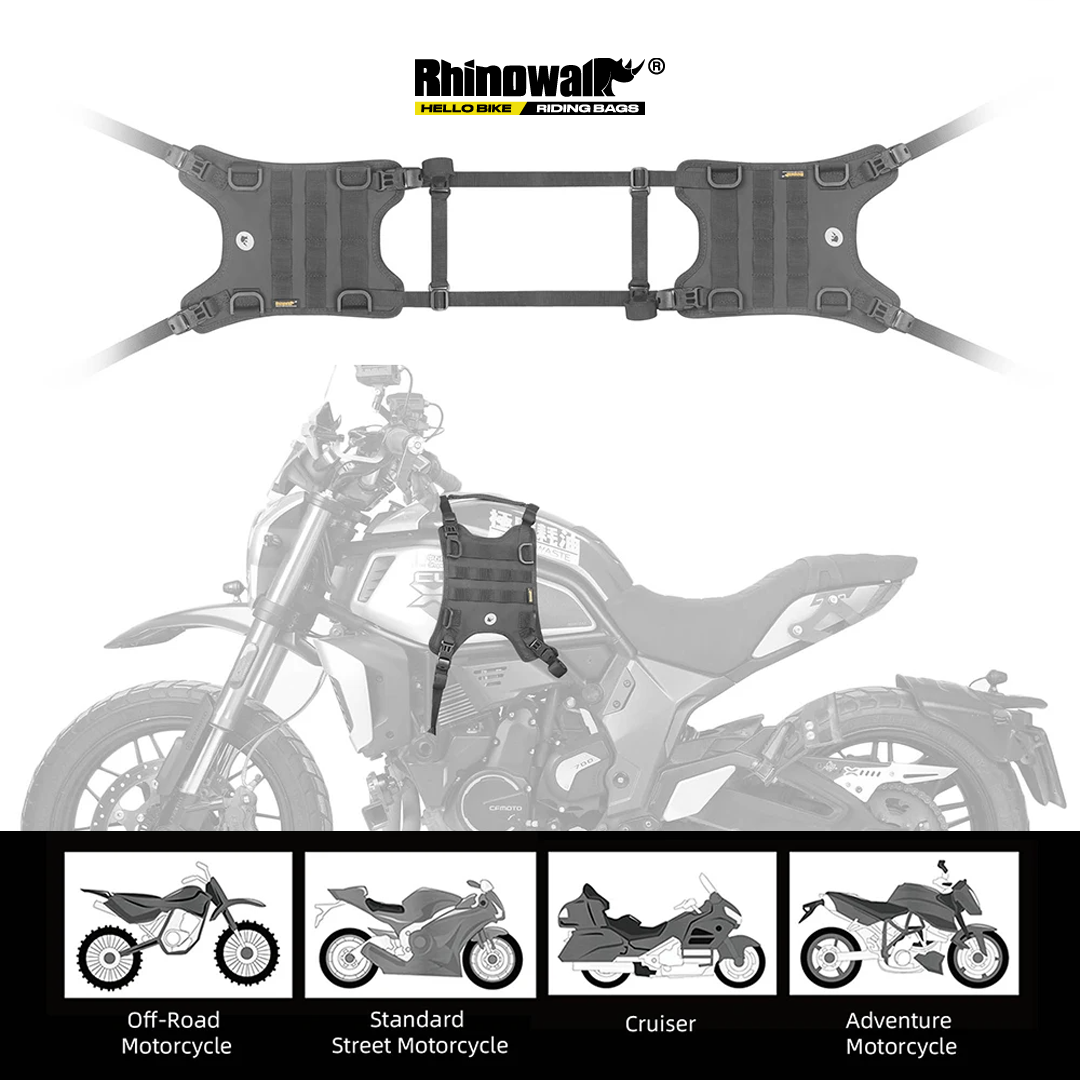 Rhinowalk MTR001B Motorcycle Tank Mounting Base Bag - Ikatan Tas Motor