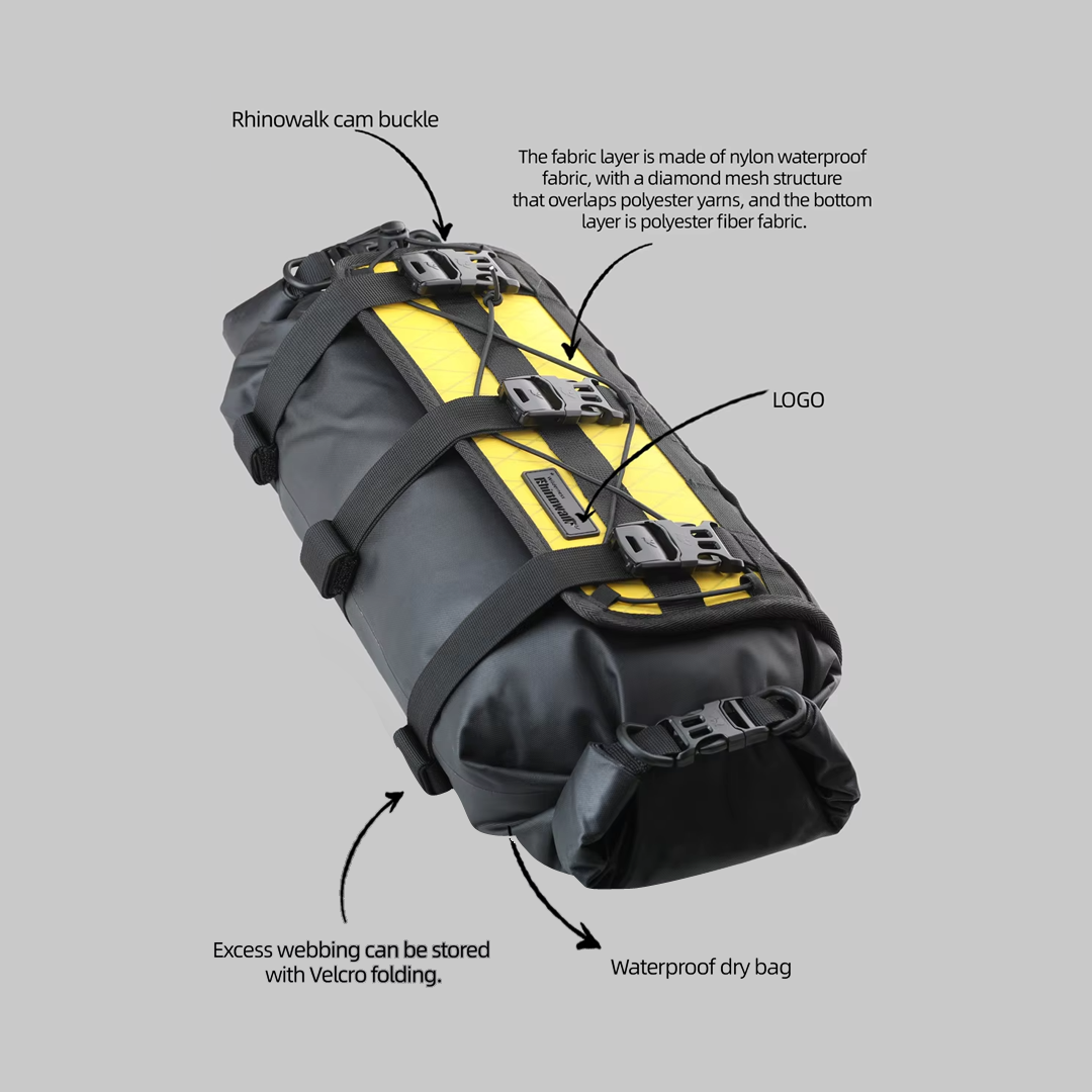 Rhinowalk BHD0011 Bike Handlebar Waterproof Bag 8L Wilderness Series - Tas Stang Sepeda - Black