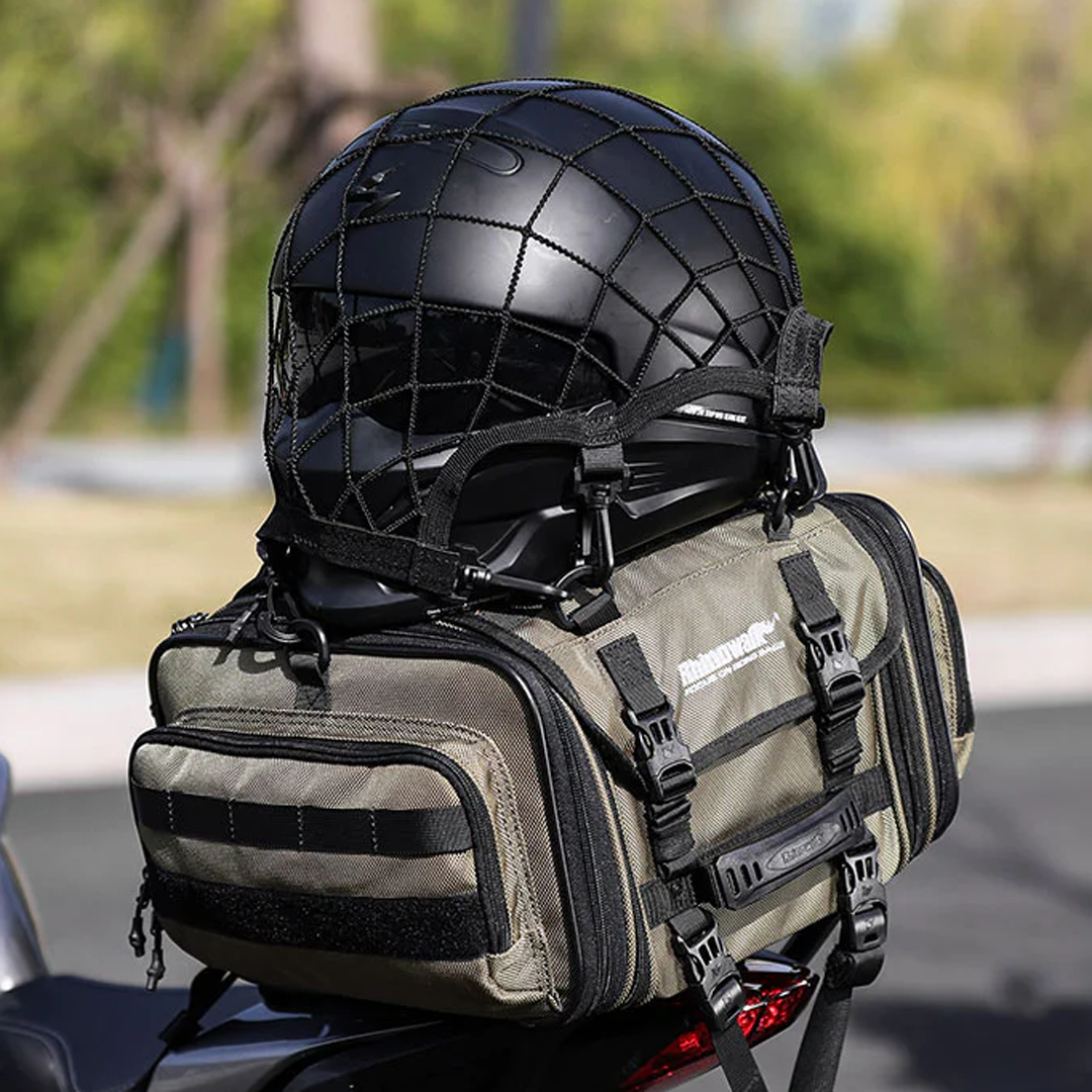 Rhinowalk MTR003A Motorcycle Helmet Holder Net Metal Hook - Jaring Helm Motor - Black