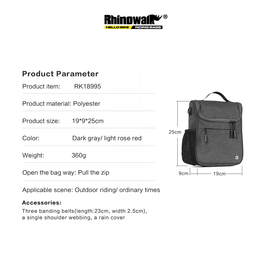 Rhinowalk RK18995 Bike Handlebar Bag - Tas Stang Sepeda