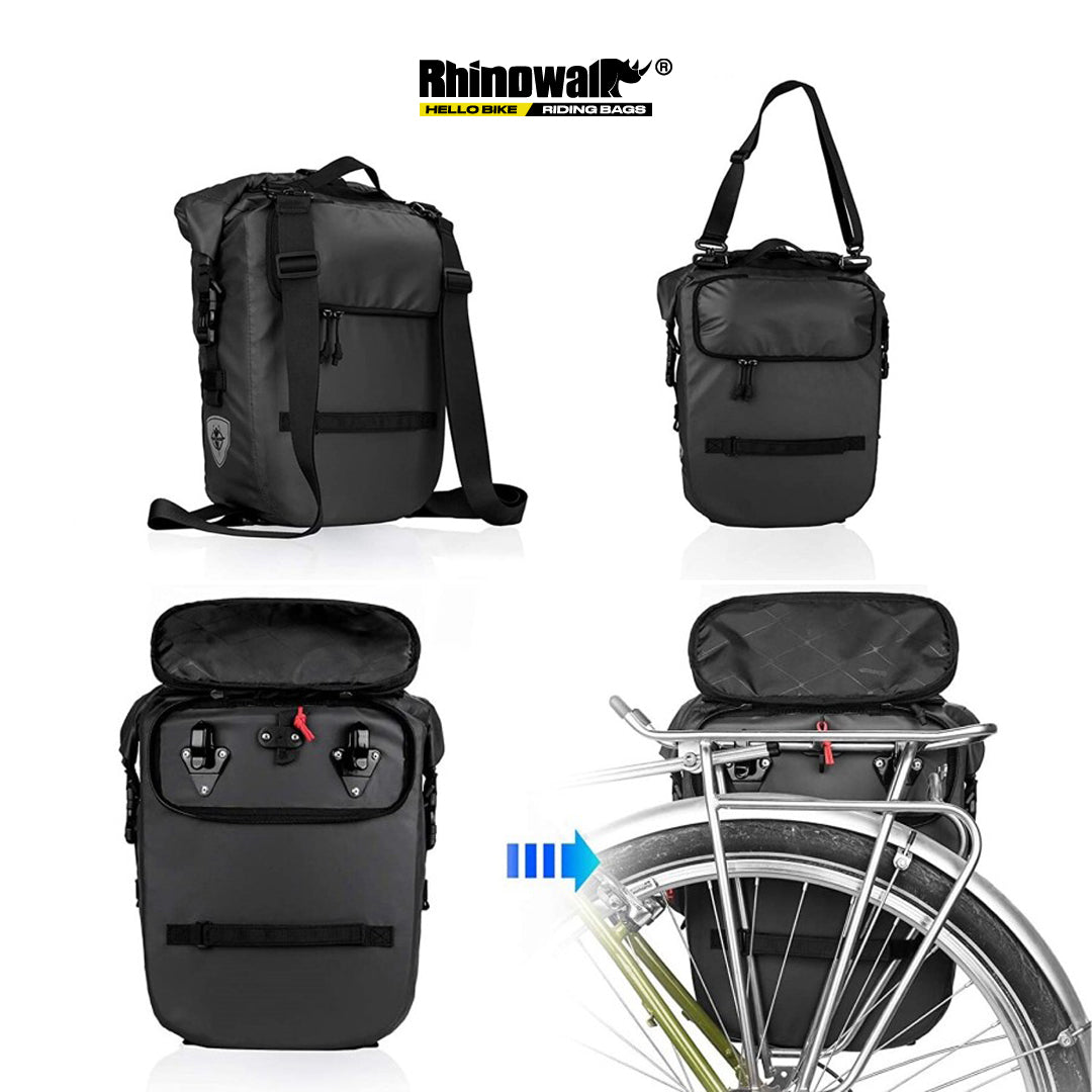 Rhinowalk X21668 Bike 20L Pannier Backpack Bag 3 in 1 - Tas Sepeda