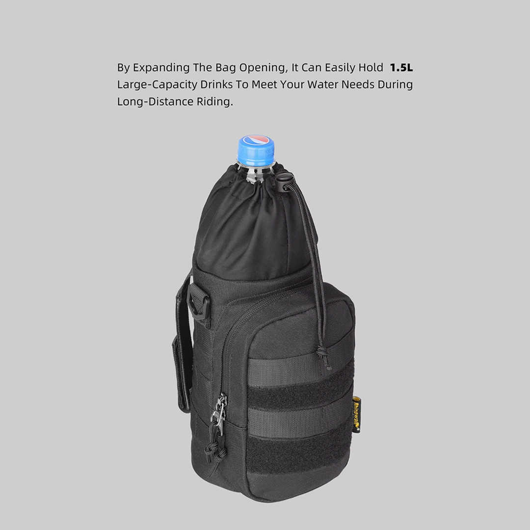 Rhinowalk MJX2006 Bottle Pack Holder 1.5L - Tas Botol Sepeda Motor - BLACK