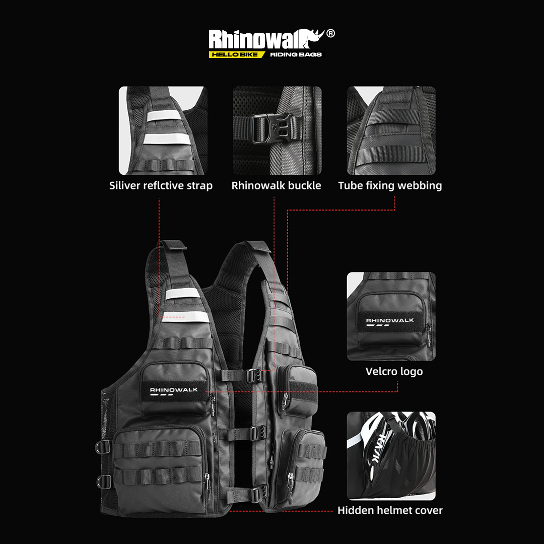 Rhinowalk M1012 Vest Motorcycle Bike Touring Fishing Jacket - Rompi