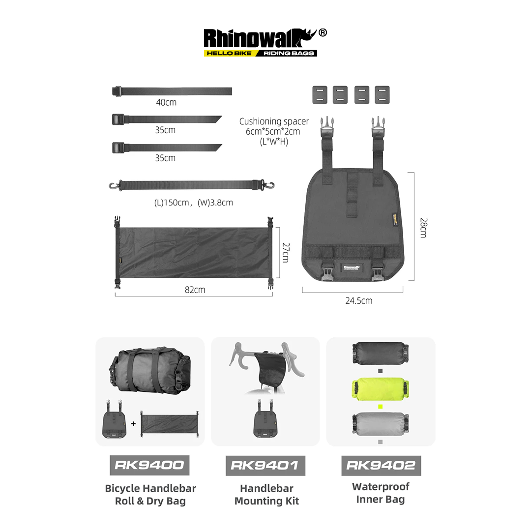 Rhinowalk RK9400 Bike Handlebar / Frame Bag 12L - Tas Stang Sepeda