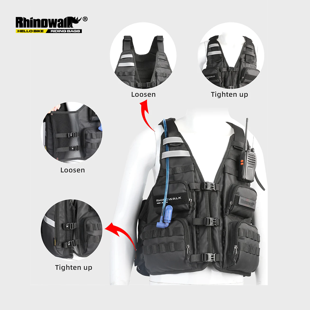 Rhinowalk M1012 Vest Motorcycle Bike Touring Fishing Jacket - Rompi