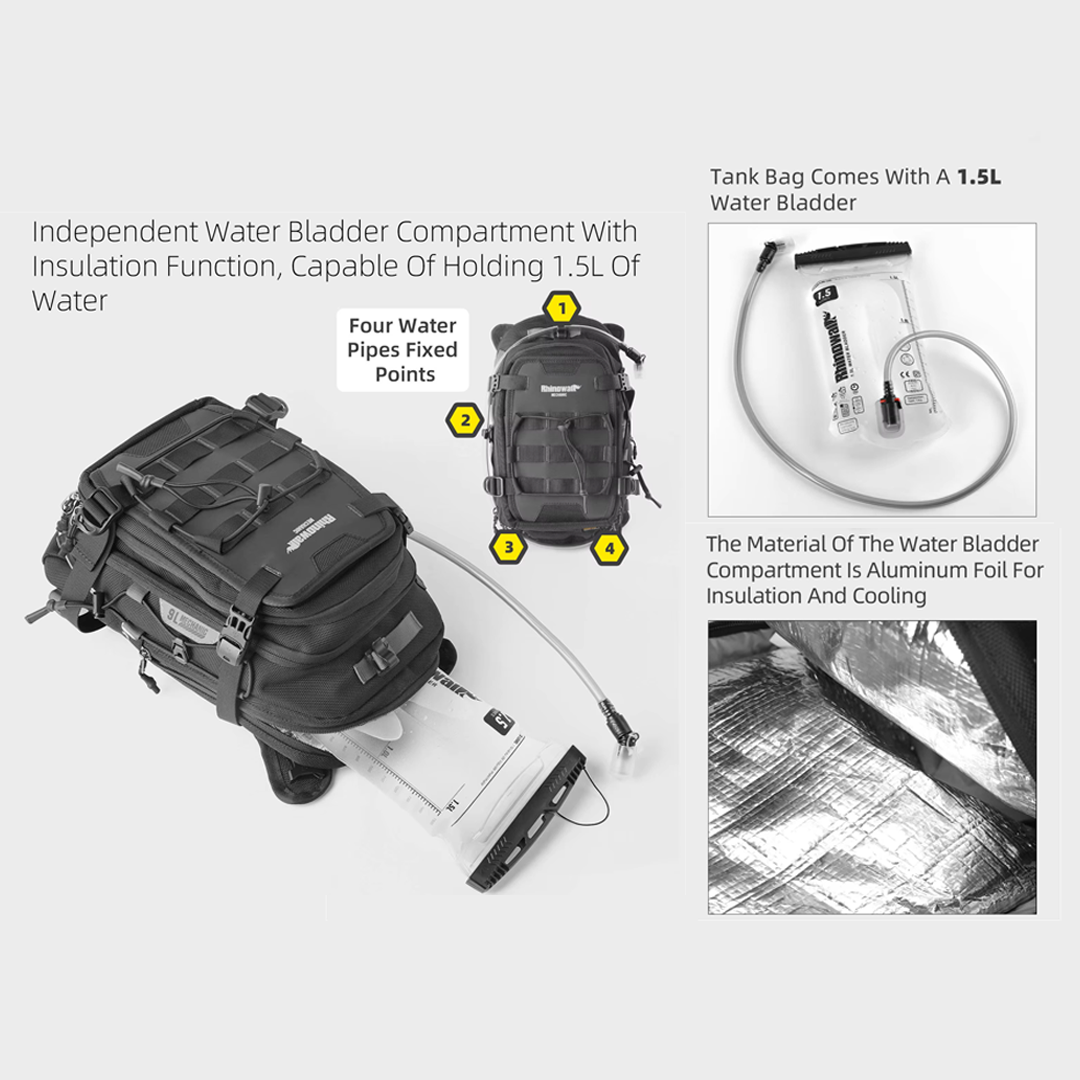 Rhinowalk MJX2002 Motorcycle Tank Bag 9L - Tas Tangki Motor