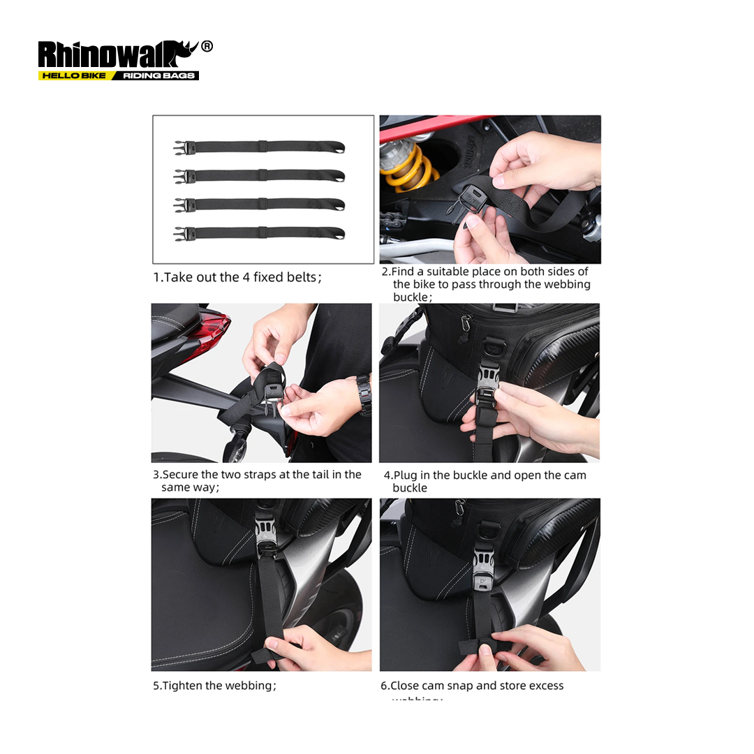 Rhinowalk MTR4001 Motorcycle Pannier 12-18L Tail Bag -Tas Sepeda Motor