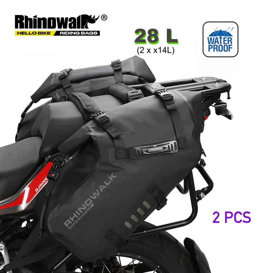 Rhinowalk MT1428 Motorcycle Pannier 28L Travel Bag -Tas Sepeda Motor
