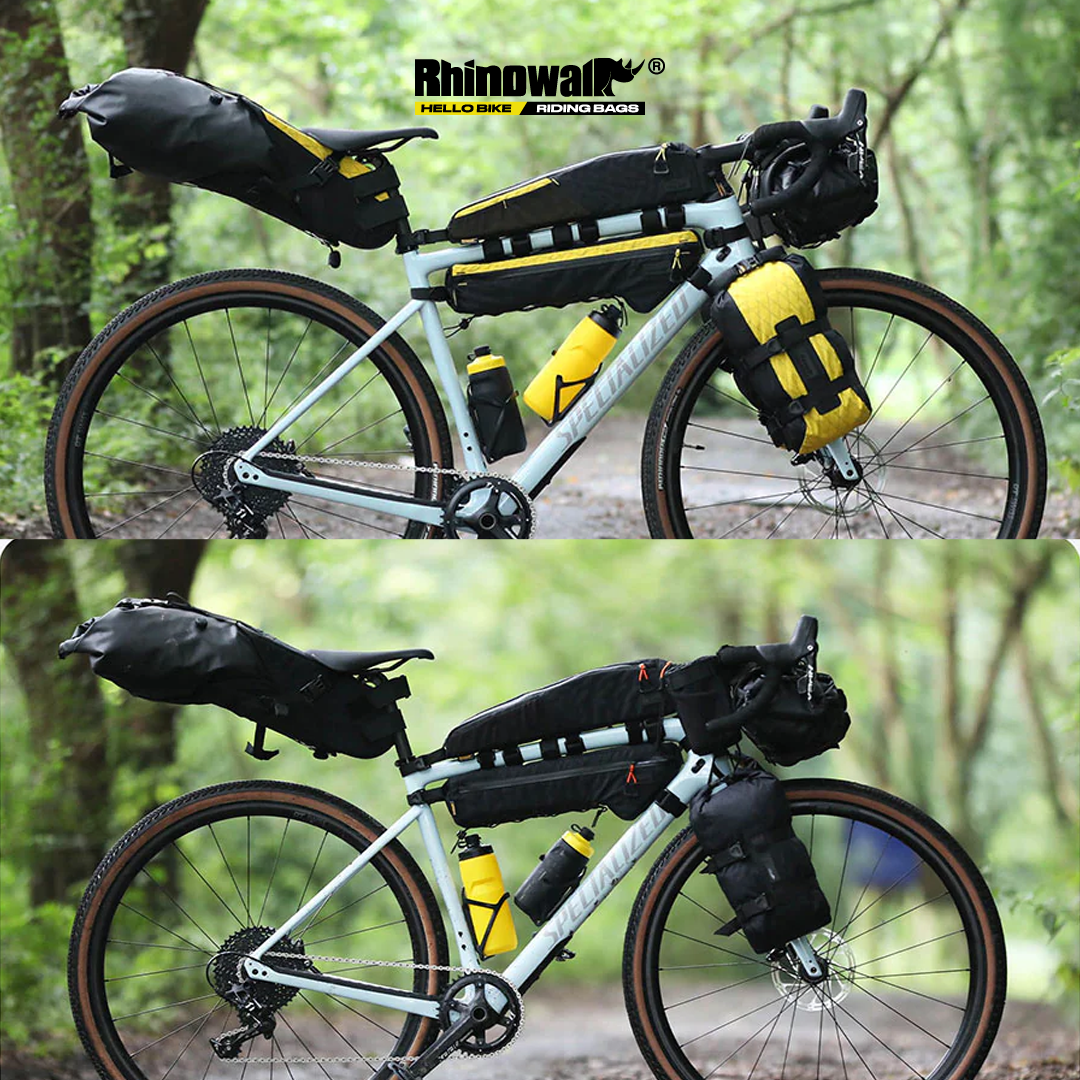 Rhinowalk BHD0020 Bike Waterproof Saddle Bag 14L - Tas Sadel Sepeda - Black