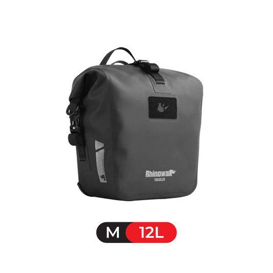 Rhinowalk BLX0602 Waterproof TPU Bicycle Pannier Bag 12L - Tas Sepeda - BLACK