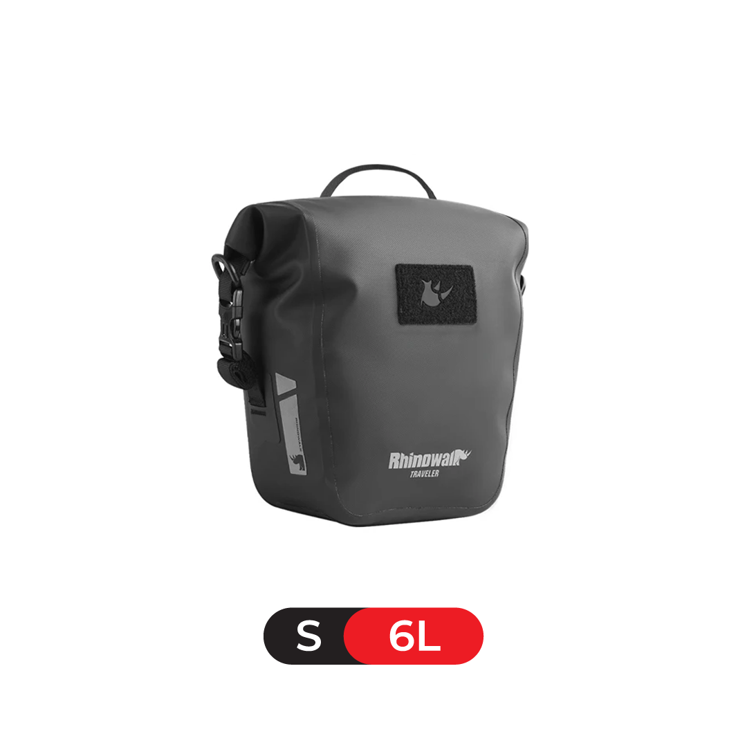 Rhinowalk BLX0601 Waterproof TPU Bicycle Pannier Bag 6L - Tas Sepeda - BLACK