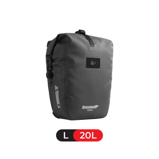 Rhinowalk BLX0603 Waterproof TPU Bicycle Pannier Bag 20L - Tas Sepeda - BLACK