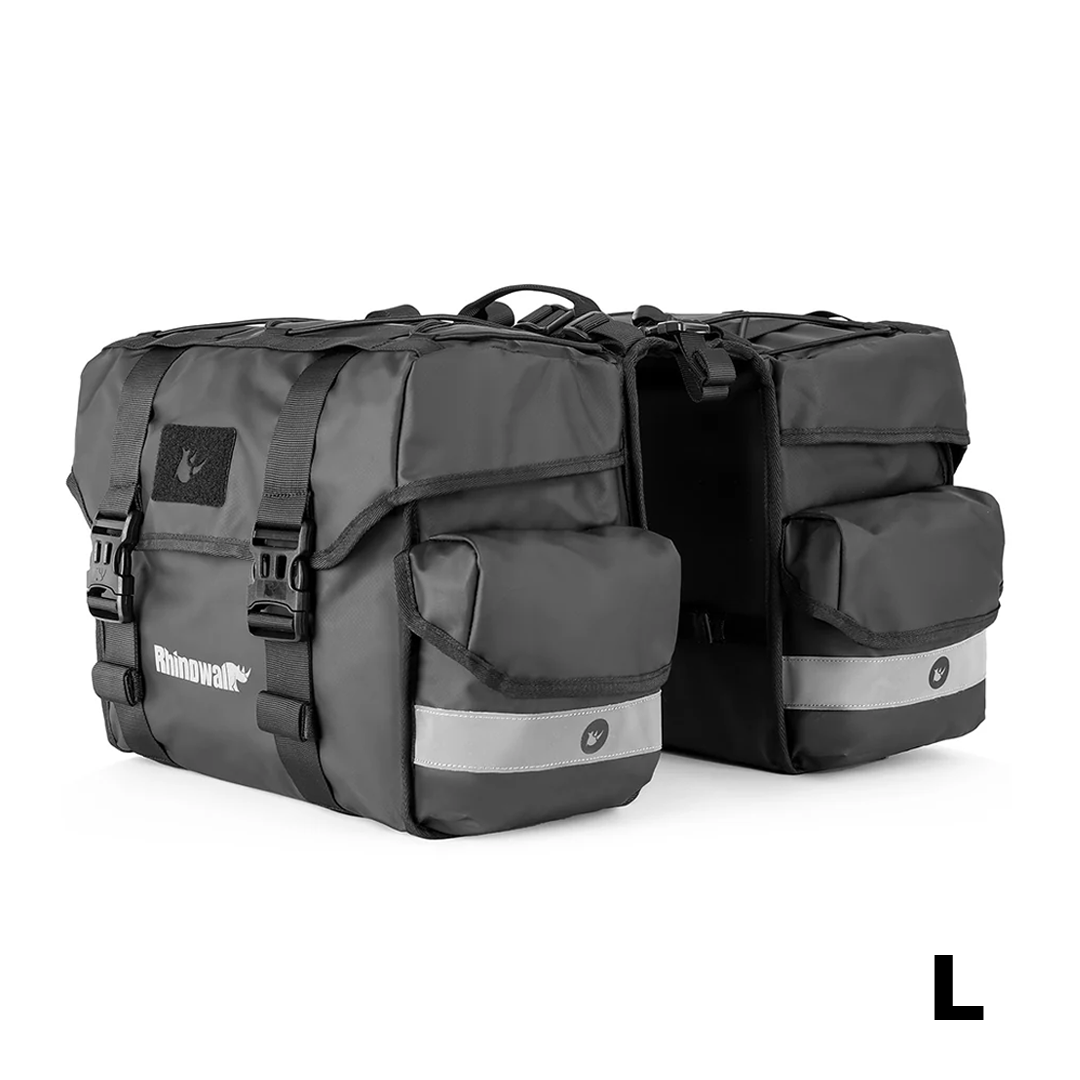 Rhinowalk BPB0902 Bike 40L Double Pannier Backpack Bag - Tas Sepeda - BLACK