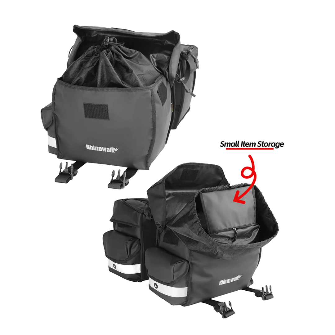 Rhinowalk BPB0902 Bike 40L Double Pannier Backpack Bag - Tas Sepeda - BLACK
