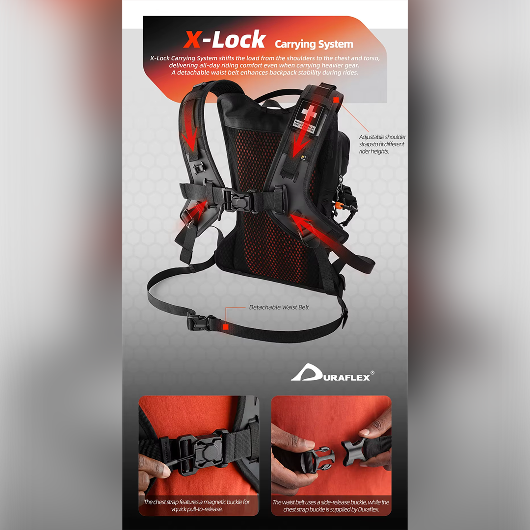 Rhinowalk MCY2602 Cycling Backpack ESA Protective Armor 10L - Tas Sepeda Motor