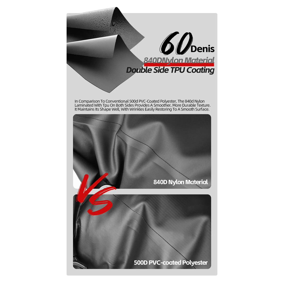 Rhinowalk BLX0603 Waterproof TPU Bicycle Pannier Bag 20L - Tas Sepeda - BLACK