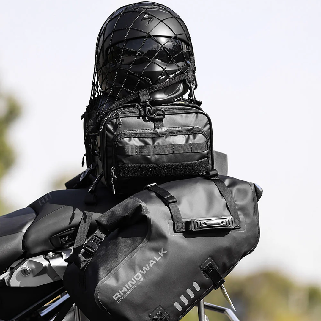 Rhinowalk MTR003A Motorcycle Helmet Holder Net Metal Hook - Jaring Helm Motor - Black