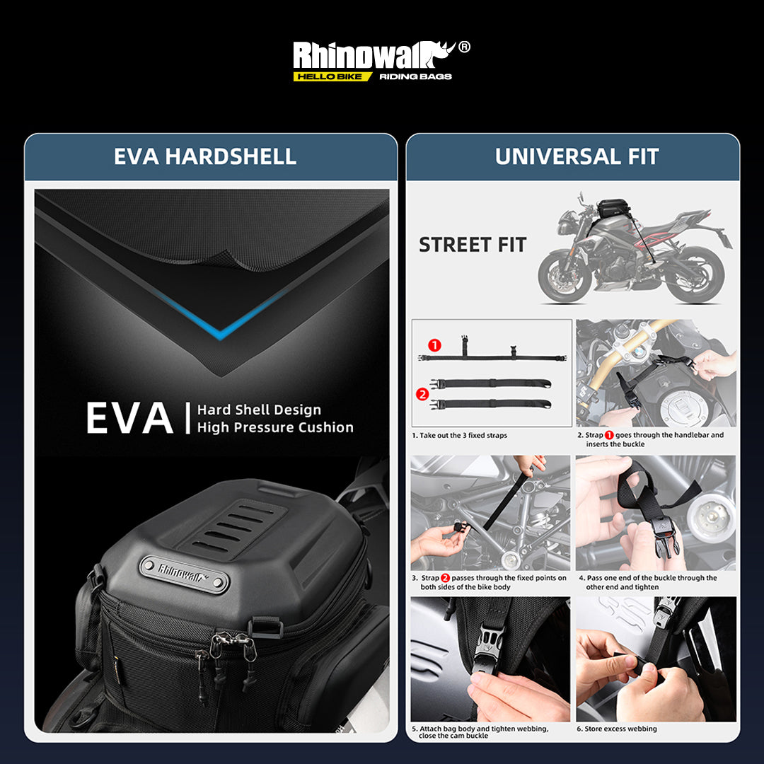 Rhinowalk MTR3001 Motorcycle Tank Bag Expandable - Tas Tangki Motor