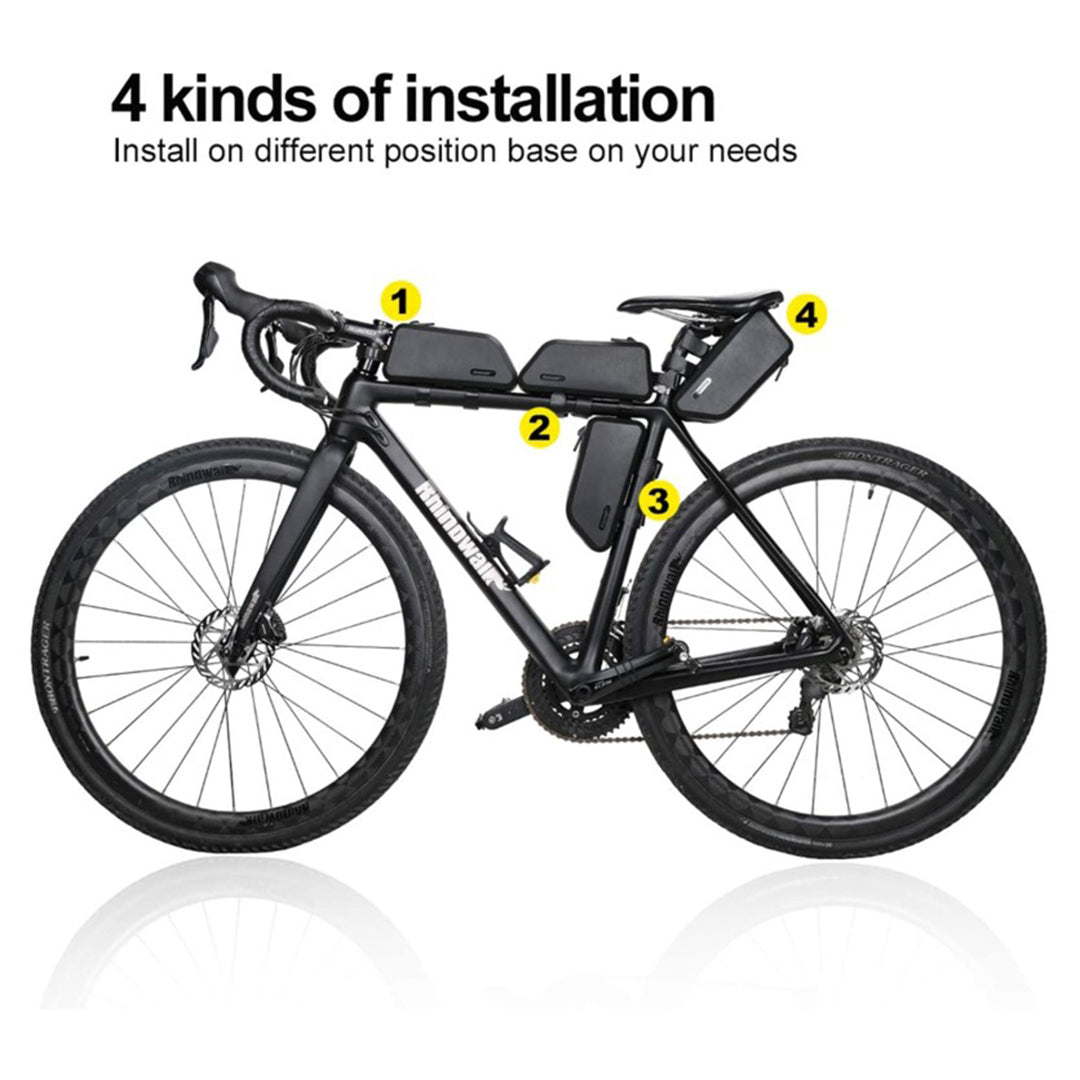 Rhinowalk K30 Bike Top Tube Frame Bag 1.5L - Tas Sepeda MTB BLACK
