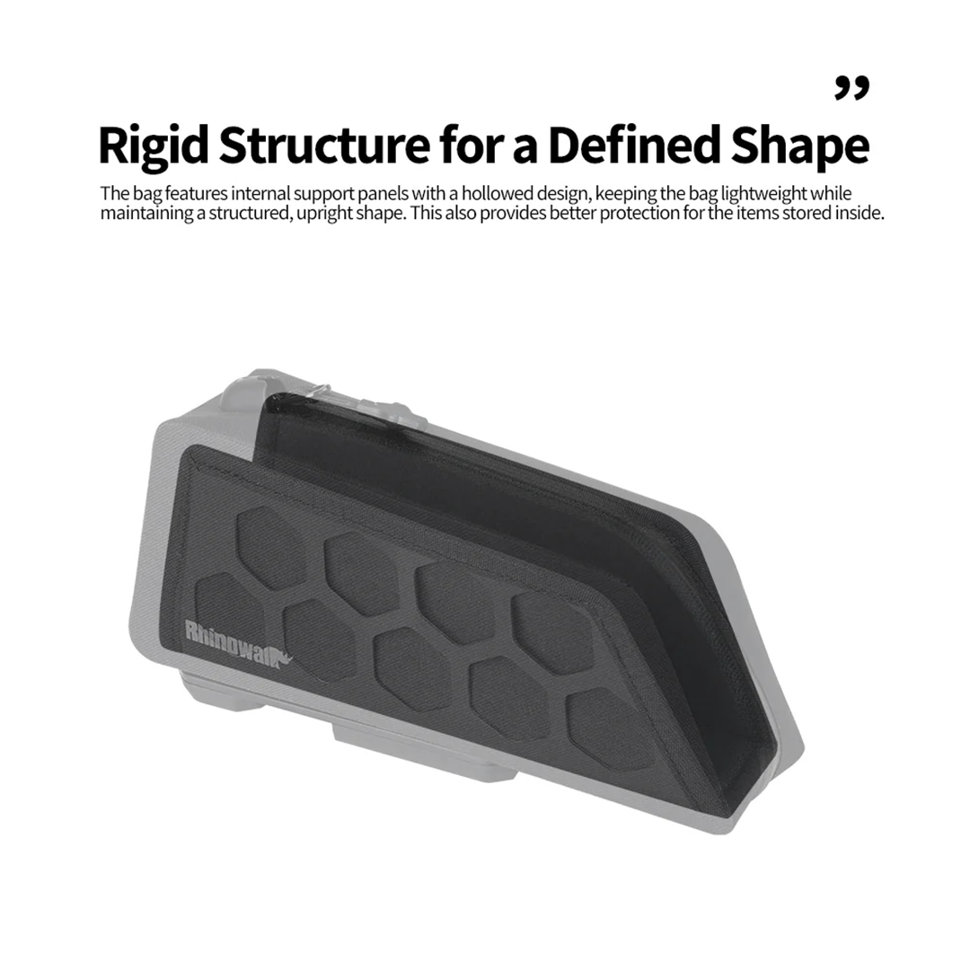 Rhinowalk BWJ0803 Waterproof Quick-Release Top Tube Bag 1L - Tas Sepeda - Black