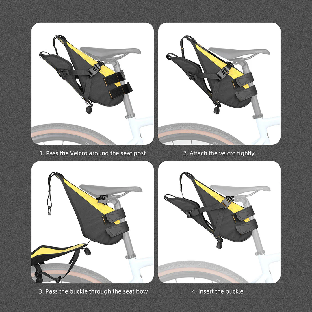 Rhinowalk BHD0020 Bike Waterproof Saddle Bag 14L - Tas Sadel Sepeda - Black