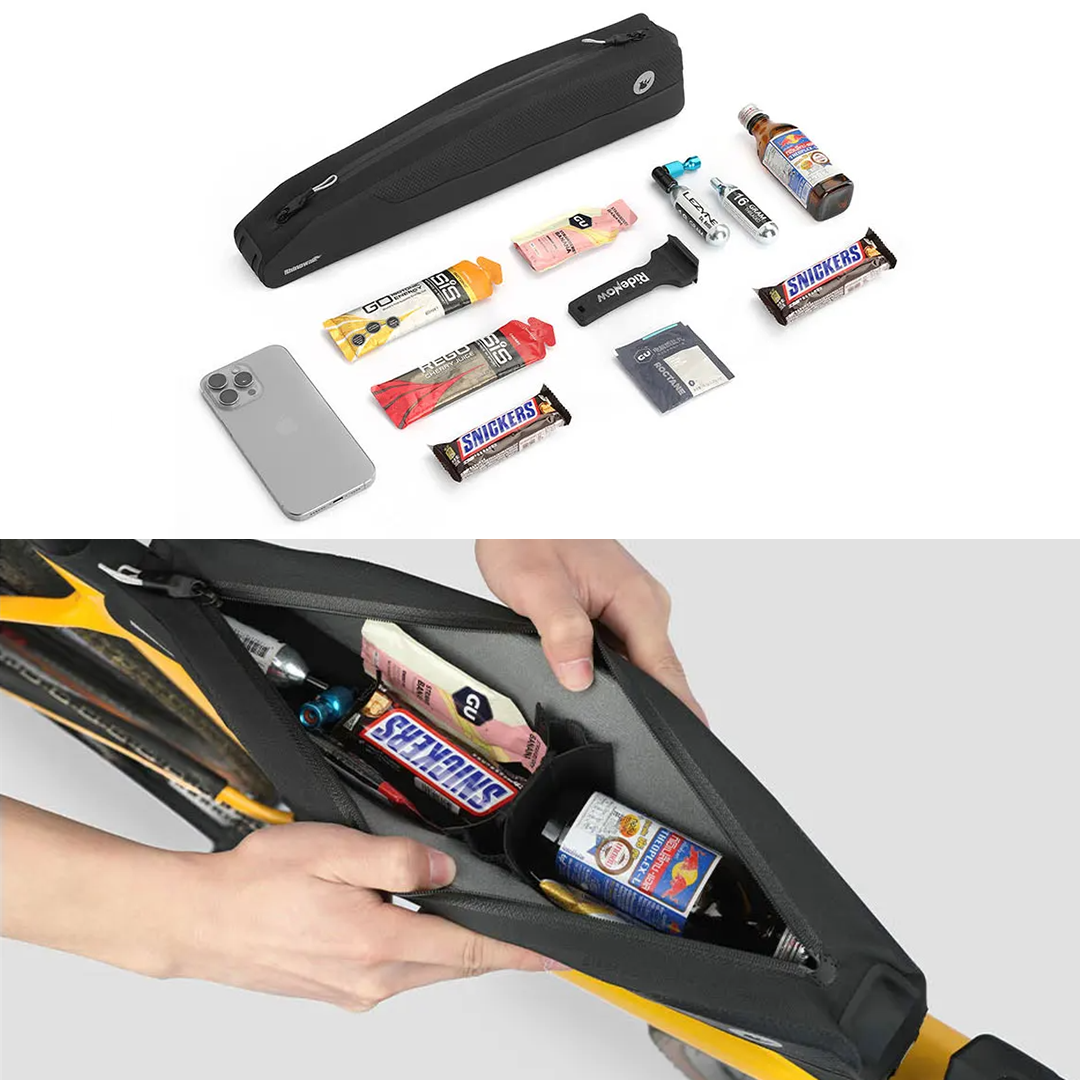 Rhinowalk BGY0056 Waterproof Lengthened Top Tube Bag 2L- Tas Sepeda - Black