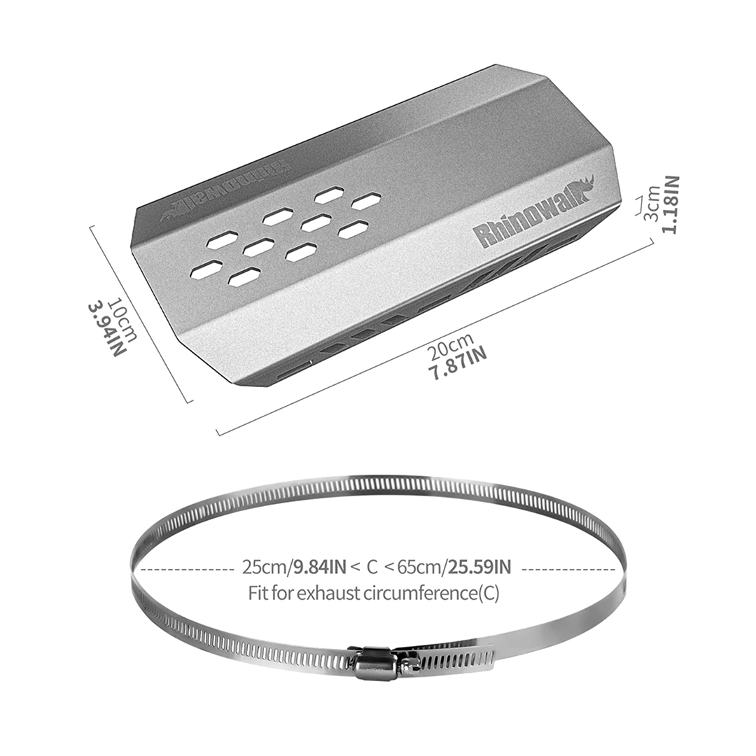 Rhinowalk MTR010 Motorcycle Exhaust Heat Shield - Pelindung Knalpot Motor - Silver