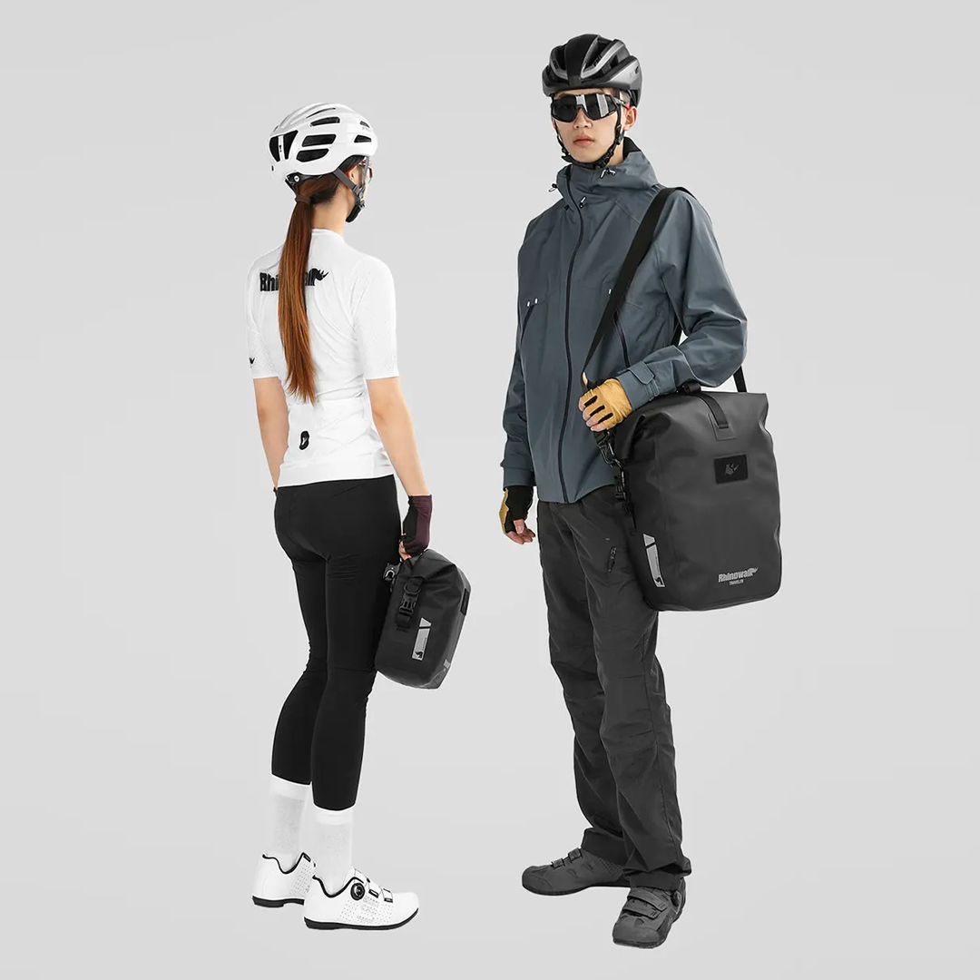 Rhinowalk BLX0604 Waterproof TPU Bicycle Pannier Bag 25L - Tas Sepeda - BLACK
