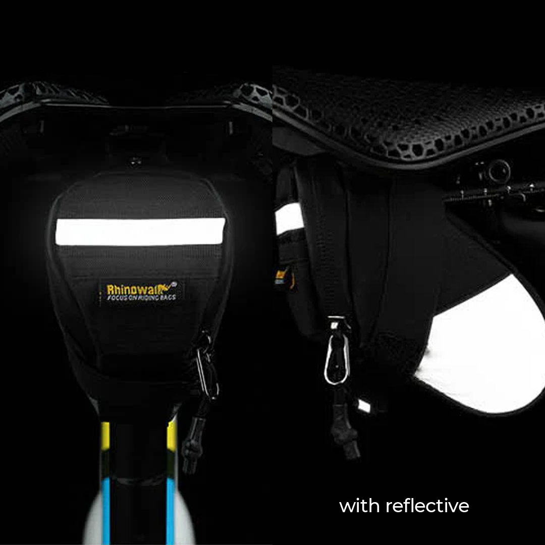 Rhinowalk BMQ0702 Bike Saddle Bag 0.4L - Tas Sadel Sepeda - BLACK