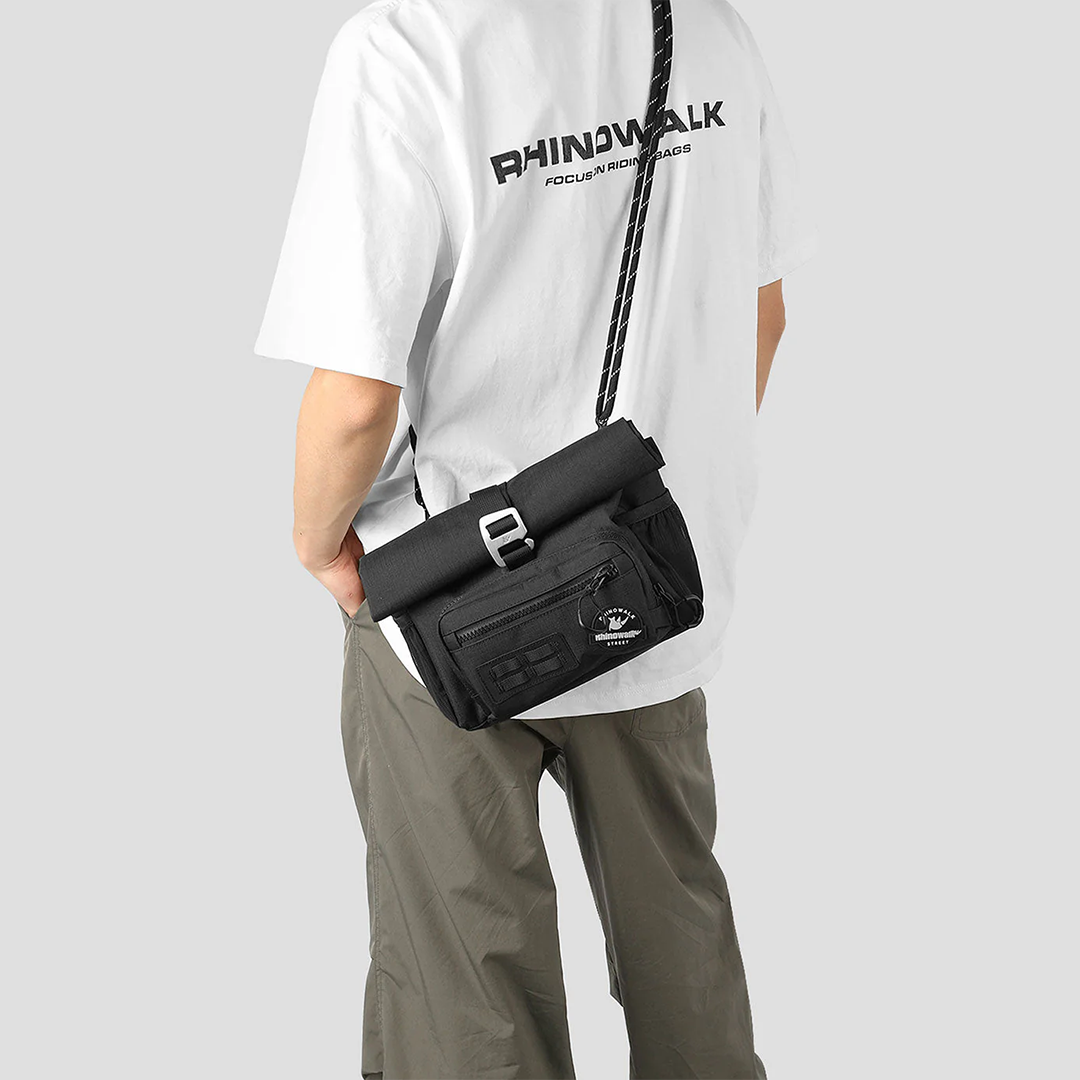 Rhinowalk BCT0201 COSMOPOLIS Urban Bike Handlebar Bag 4L - Tas Depan Sepeda - BLACK