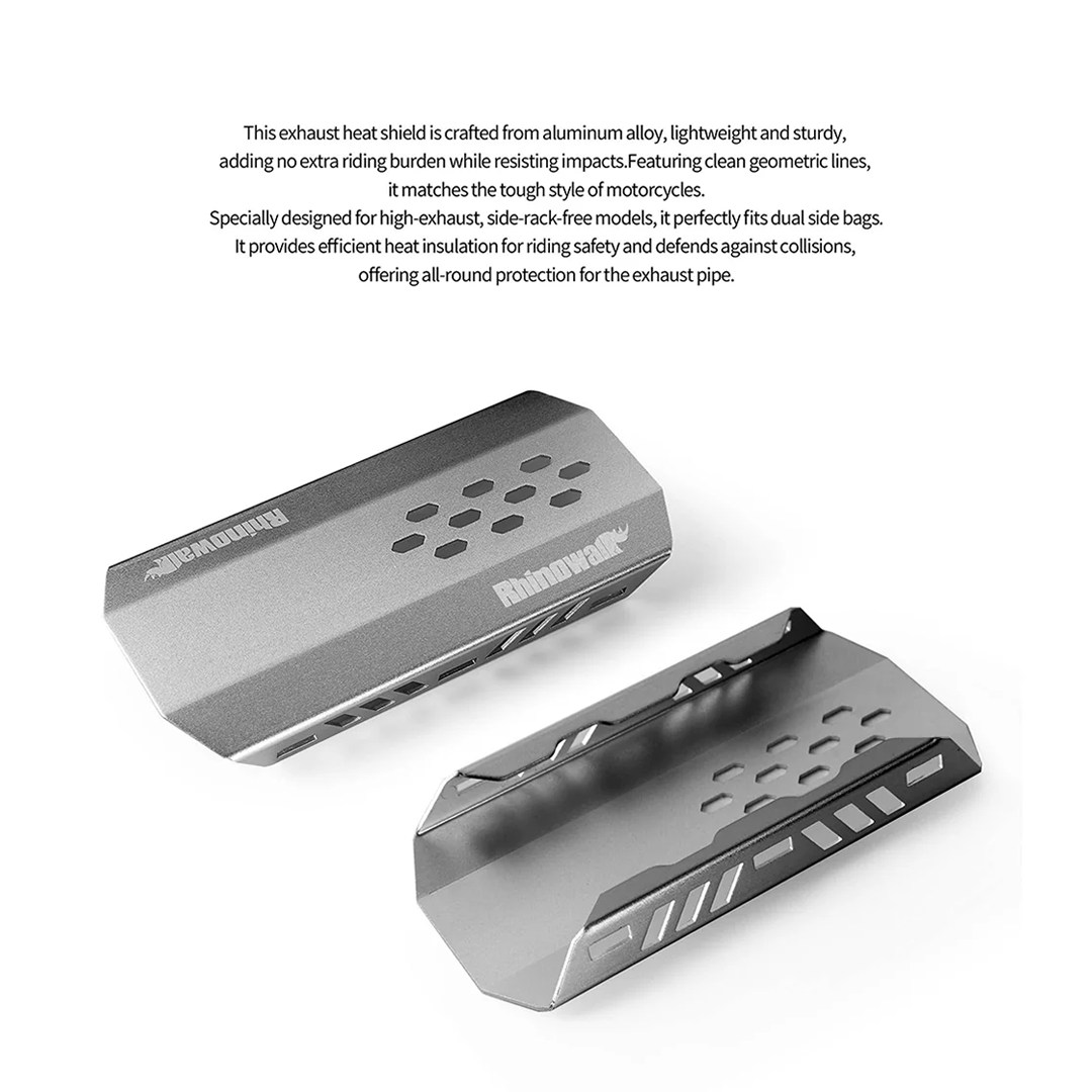 Rhinowalk MTR010 Motorcycle Exhaust Heat Shield - Pelindung Knalpot Motor - Silver