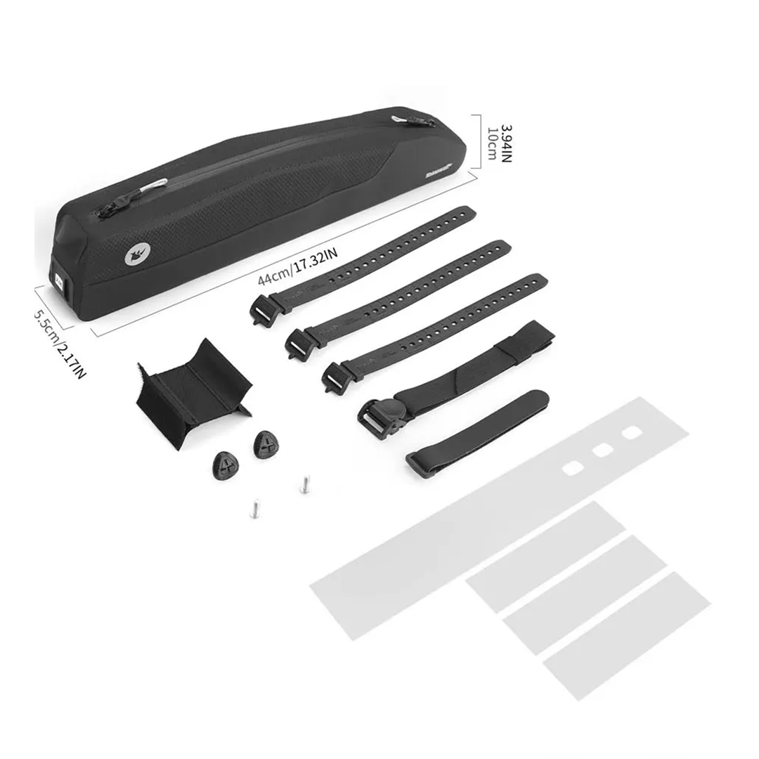 Rhinowalk BGY0056 Waterproof Lengthened Top Tube Bag 2L- Tas Sepeda - Black