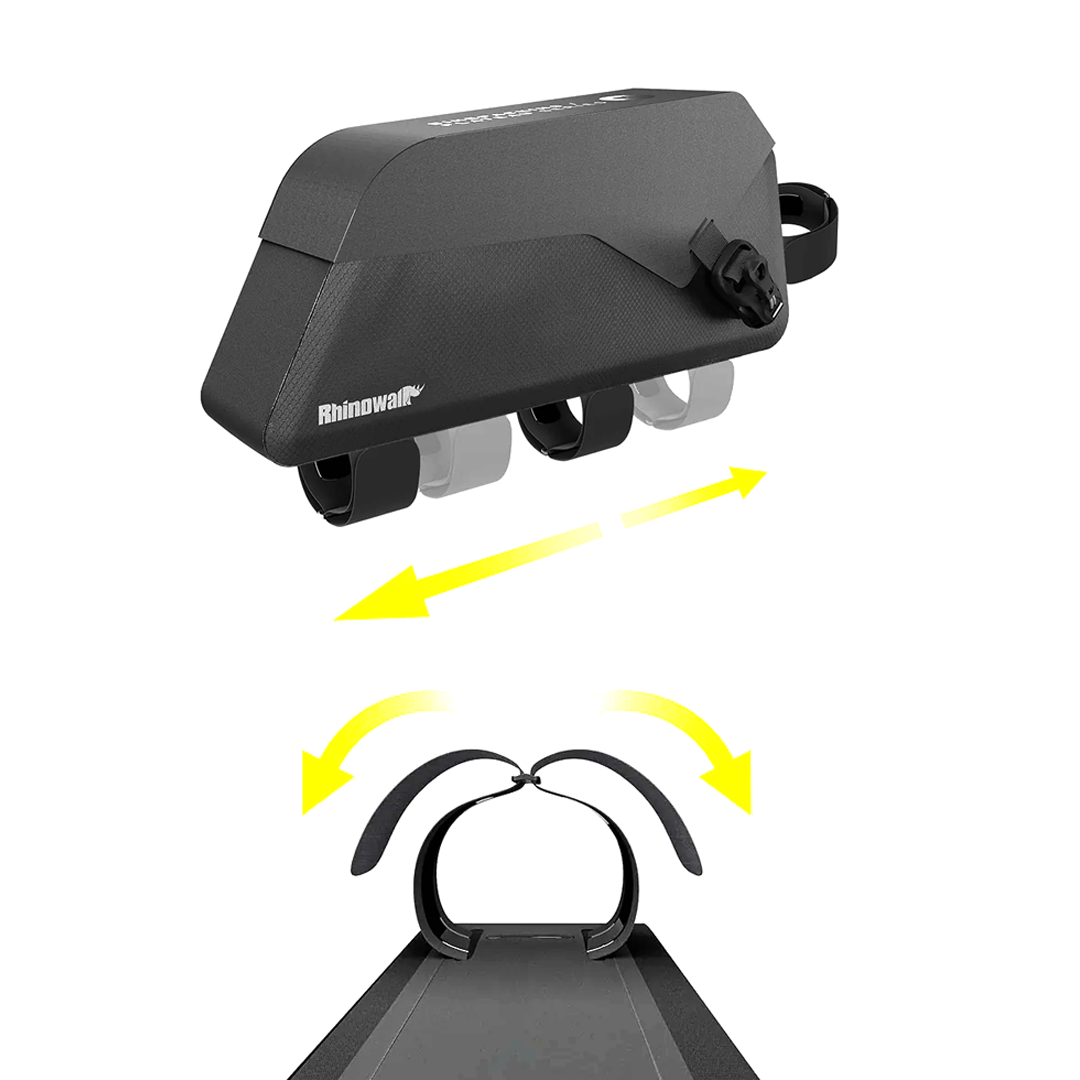 Rhinowalk BGY0053 Waterproof Magnetic Top Tube Bag 1L- Tas Sepeda - Black