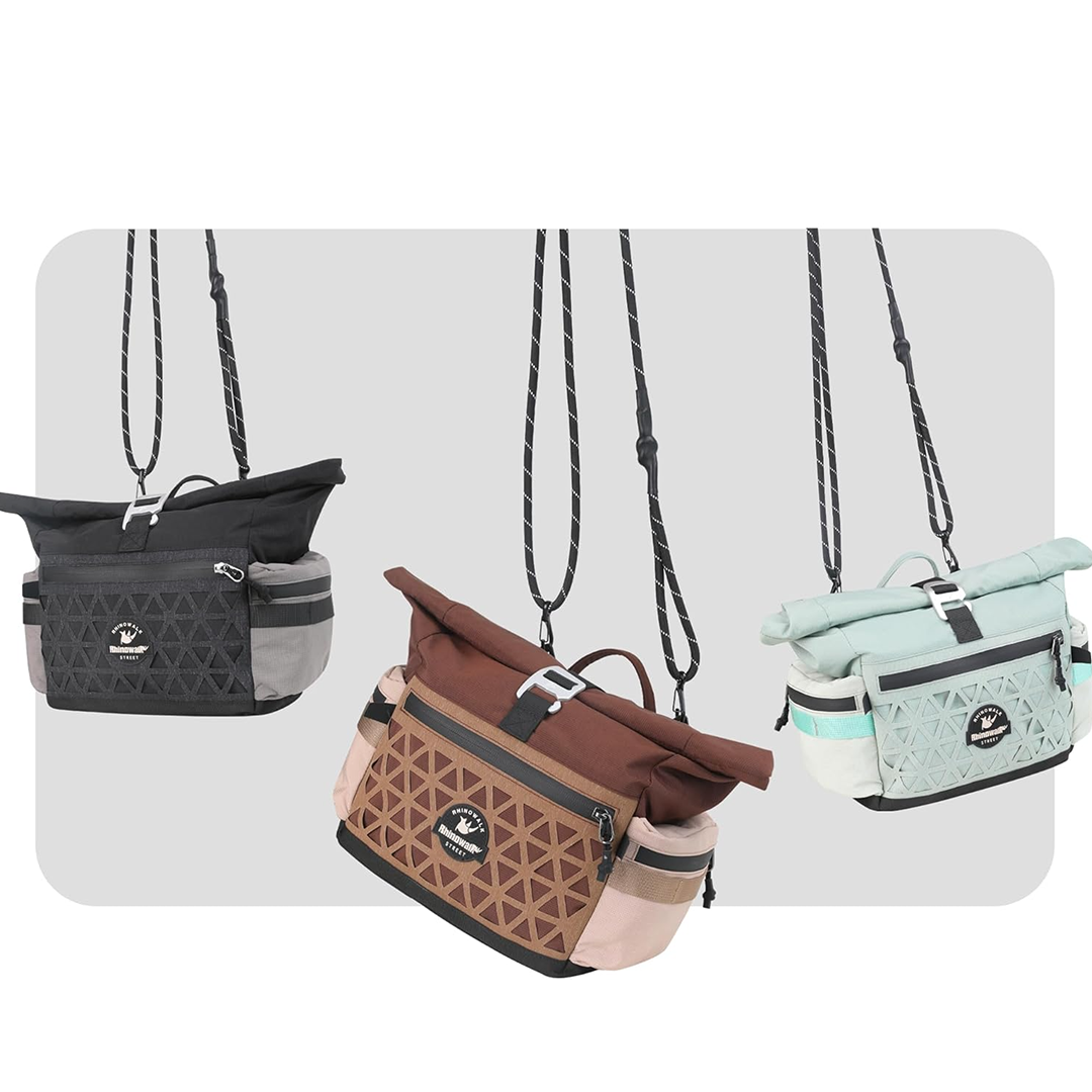 Rhinowalk BCT0208 Urban Bike Handlebar Bag 6.5L - Tas Depan Sepeda Lipat - BLACK